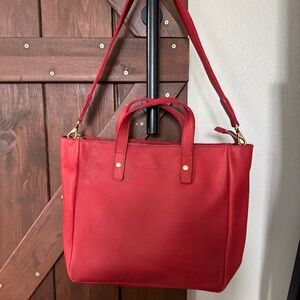 Parker Clay Merkato Small Zip Tote in Red - BNNU